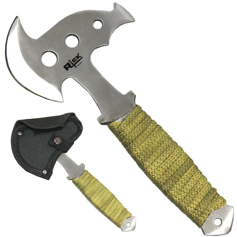 8" Ninja Throwing Axe | Cord-Wappred w/ Sheath, , large image number 0